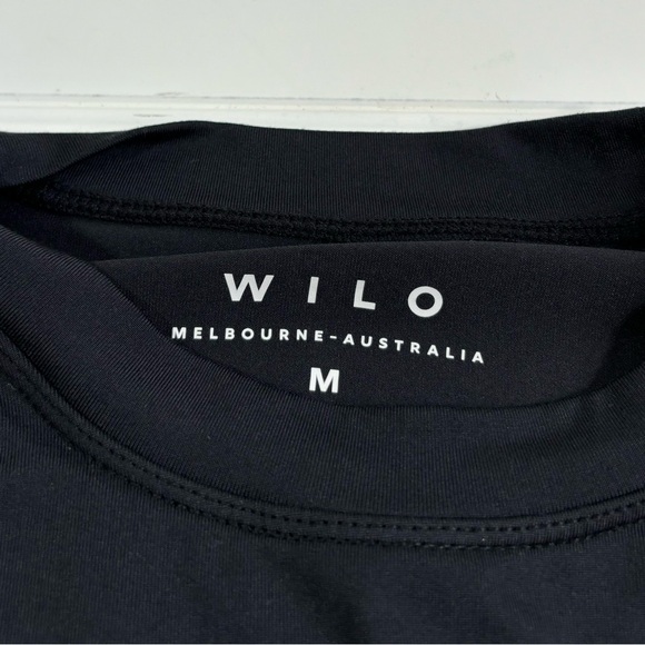 Wilo The Label Black Movement Twist Layer Top Round Neck Pullover Size Medium - Picture 11 of 16